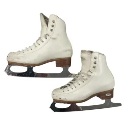 Used Riedell TS Girls Figure Skate White Junior 01.5