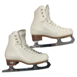 Used Riedell TS Girls Figure Skate White Junior 01.5