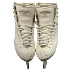 Used Riedell TS Girls Figure Skate White Junior 01.5