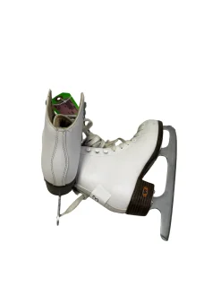 Used Riedell 12W Girls Figure Skate White Junior 03