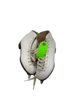 Used Riedell 12W Girls Figure Skate White Junior 03