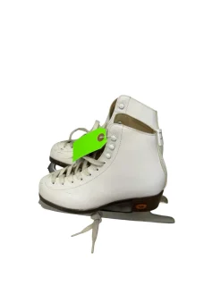 Used Riedell 12W Girls Figure Skate White Junior 03
