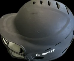 Used RIP-IT BATTING HELMET Batting Helmet w/Mask Black M/L