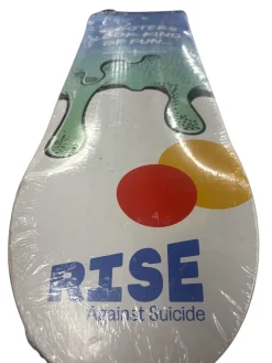 Used RISE AGAINST SUICIDE Skateboard Deck Only Red Regular