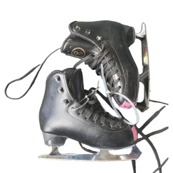 Used Risport SCOTT HAMILTON FIGURE SKATES Girls Figure Skate Black Junior 01