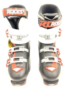 Used Roces AJUSTABLE 225-255 Boys DH Ski Boot White 225 MP - J04.5 - W5.5