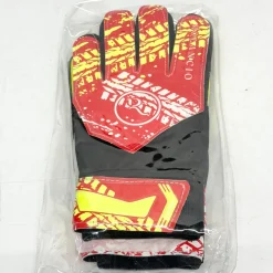 Used ROLANCIO Soccer Goalie Gloves White/Black/Red 7