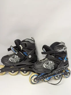 Used Roller Hockey Skates Black Adjustable