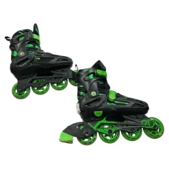 Used RollerDerby ADJUSTABLE 3-6 Junior Rec Fitness Skates Green Adjustable