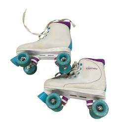 Used RollerDerby QUAD SKATES Junior Roller Quad Skates White Junior 05