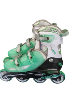 Used RollerDerby V 500 Senior Rec Fitness Skates Teal Adjustable