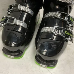 Used Rossignol COMP J3 Boys DH Ski Boot Black And Neon Green 215 MP - J03