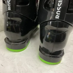 Used Rossignol COMP J3 Boys DH Ski Boot Black And Neon Green 215 MP - J03