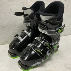 Used Rossignol COMP J3 Boys DH Ski Boot Black And Neon Green 215 MP - J03