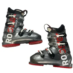 Used Rossignol COMP J4 Girls DH Ski Boot Grey 245 MP - M06.5 - W07.5