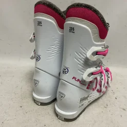 Used Rossignol FUN GIRL Girls DH Ski Boot White And Pink 235 MP - J05.5 - W06.5