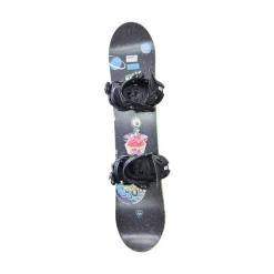 Used Rossignol SCAN 110 W/ HEAD ADJ BINDINGS Boys Board/Binding Black 110 cm