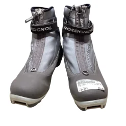 Used Rossignol Womens NNN XC Ski Boots Grey W 07-07.5 / JR 05.5-06