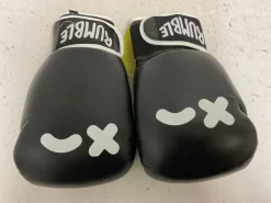 Used RUMBLE WINK Boxing Gloves Black And White Senior