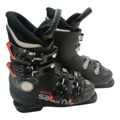 Used Salomon 4 BUCKLE Boys Down Hill Ski Boot Black 215 MP