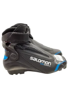 Used Salomon Boys SNS XC Ski Boots Black W 06.5-07 / JR 4.5-05