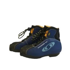 Used Salomon Boys SNS XC Ski Boots Navy Blue YT-12