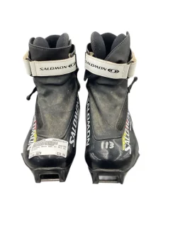 Used Salomon Boys SNS XC Ski Boots Black W 05-05.5 / JR 03.5-04