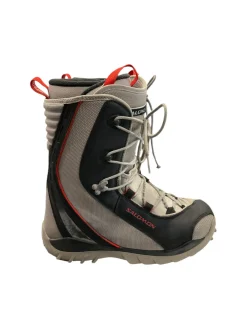 Used Salomon DEFCON SZ 9.5 Mens Snowboard Boots Black And Grey Senior 9.5