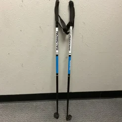 Used Salomon ESCAPE ALU JR XC POLES Boys XC Ski Poles Black And Royal Blue 95 cm / 38 in