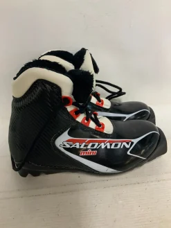 Used Salomon MINI Boys SNS XC Ski Boots Black JR-03
