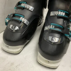 Used Salomon QST ACCESS 70W Womens DH Ski Boot Black And Carolina Blue 260 MP - M08 - W09
