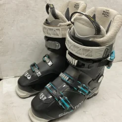 Used Salomon QST ACCESS 70W Womens DH Ski Boot Black And Carolina Blue 260 MP - M08 - W09