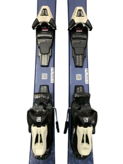 Used Salomon QST Boys DH Ski/Binding Navy Blue 120 cm
