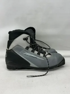 Used Salomon R TOURING Boys SNS XC Ski Boots Grey W 06.5-07 / JR 4.5-05