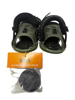 Used Salomon RHYTHM Mens Snowboard Bindings Army Green LG - Excellent