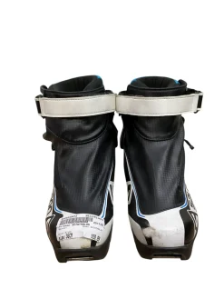 Used Salomon SKIATHALON Boys NNN XC Ski Boots Black W 05-05.5 / JR 03.5-04