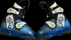 Used Salomon T2 Boys DH Ski Boot Royal Blue 235 MP - J05.5 - W06.5