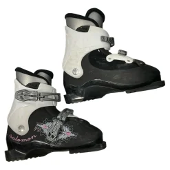 Used Salomon T2 Girls DH Ski Boot Black 210 MP - J02