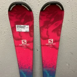 Used Salomon THE LUX JR Girls DH Ski/Binding Pink 110 cm
