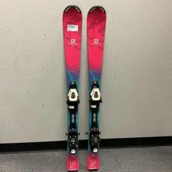 Used Salomon THE LUX JR Girls DH Ski/Binding Pink 110 cm