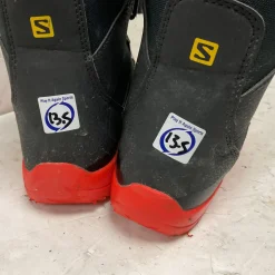 Used Salomon WHIPSTAR Boys Snowboard Boots Black And Red Youth 13.0