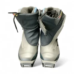 Used Salomon Womens BC XC Ski Boots Grey W 07-07.5 / JR 05.5-06