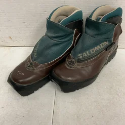 Used Salomon Womens SNS XC Ski Boots Green M 07-07.5 / W 08-08.5