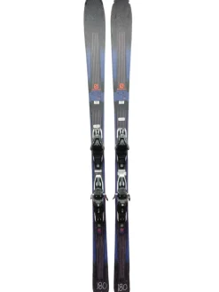 Used Salomon XDR 76 STR Mens Skis Only Navy Blue 180 cm (missing front piece)