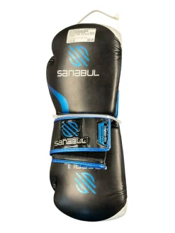 Used Sanabul Martial Arts Gloves Black And Royal Blue Senior