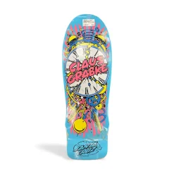 Used Santa Cruz CLAUS CRABKE Skateboard Deck Only Carolina Blue Regular