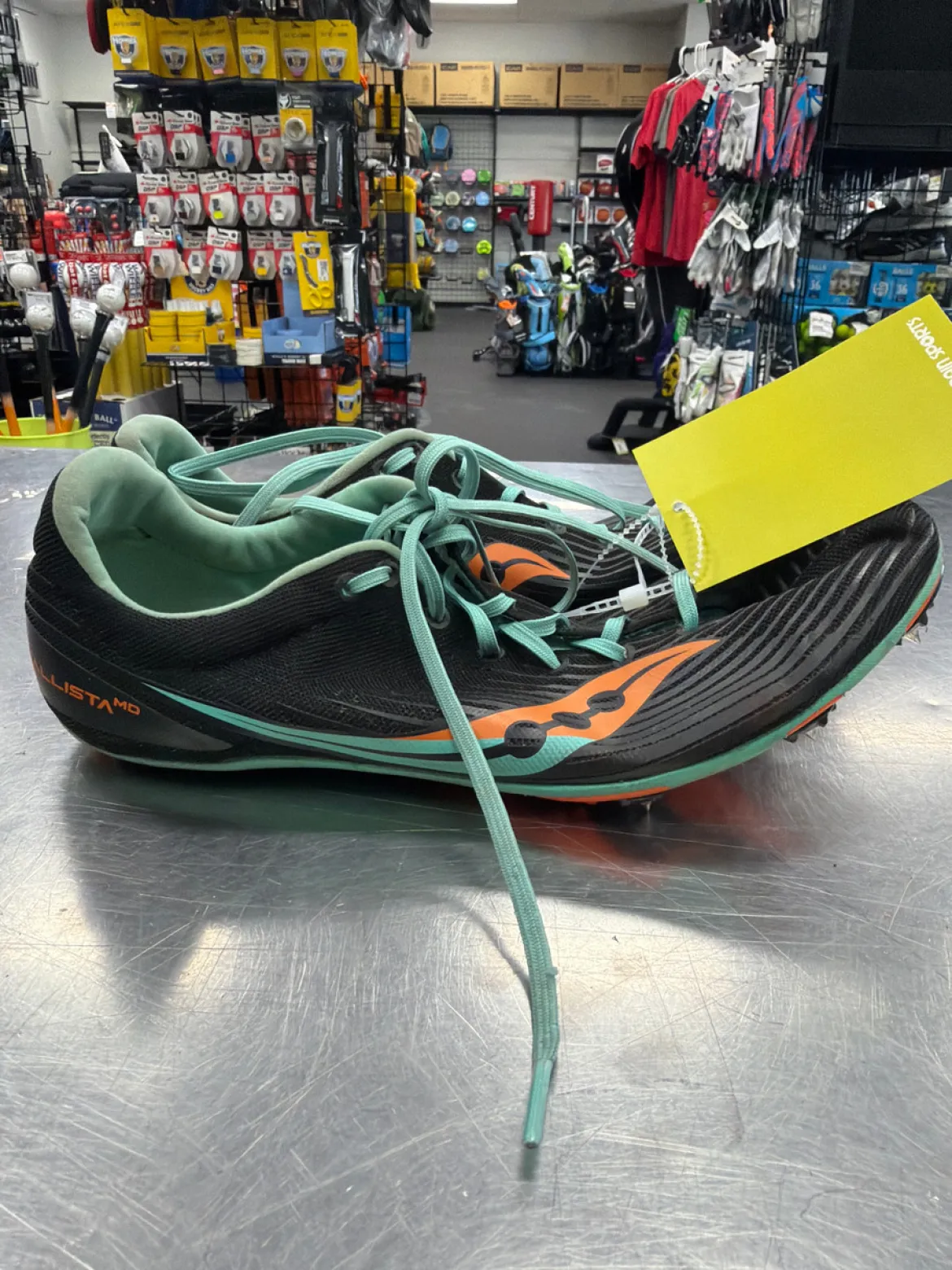 Used Saucony BALLISTA MD Track & Field Cleats Adult Black Senior 9.5