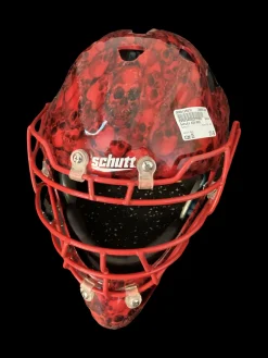 Used Schutt AIR MAXX Catchers Helmet w/Mask Red One Size