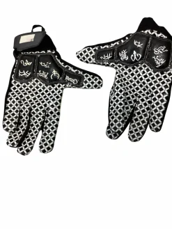 Used SEIBERTRON LINEMAN 2.0 FB Gloves Black And White MD