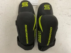 Used Sher-wood REKKER LEGEND 4 Senior Elbow Pads Black And Neon Green LG
